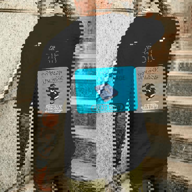 God Hased You A Message – 今すぐ読む メンズTシャツ バックプリント 彼への贈り物