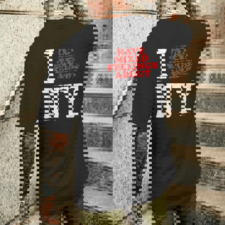 I Have Mixed Feelings About New York メンズTシャツ バックプリント 彼への贈り物