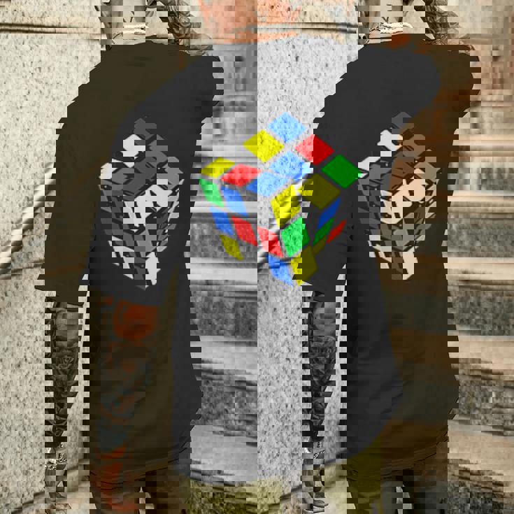 Impossible Rubik Rubix キューブポケット レトロ ゲームボーイ メンズTシャツ バックプリント 彼への贈り物