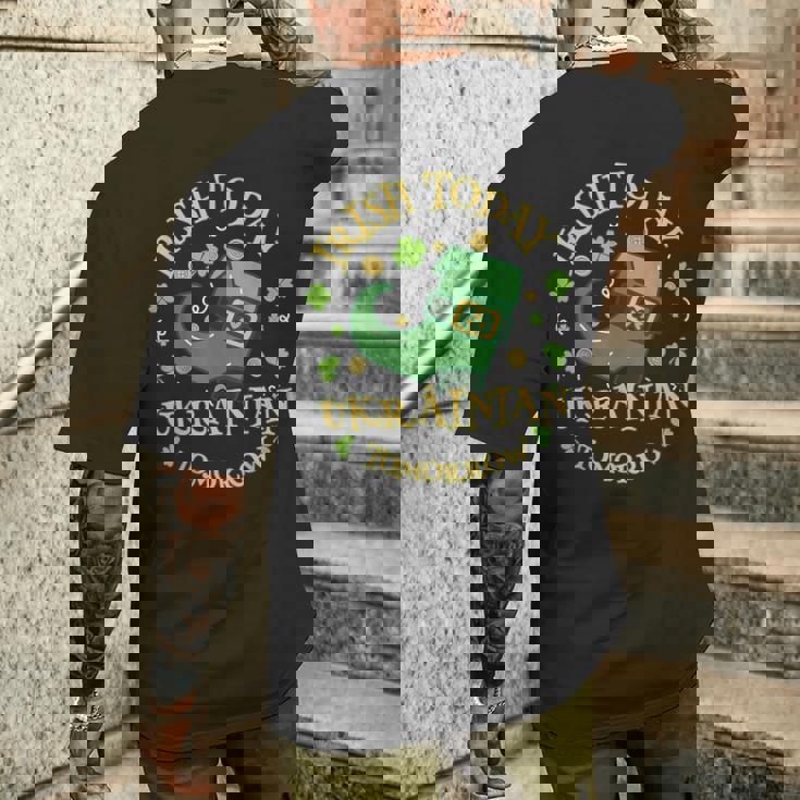 Irish Today ウクライナ Tomorrowt Patrick's Day メンズTシャツ バックプリント 彼への贈り物