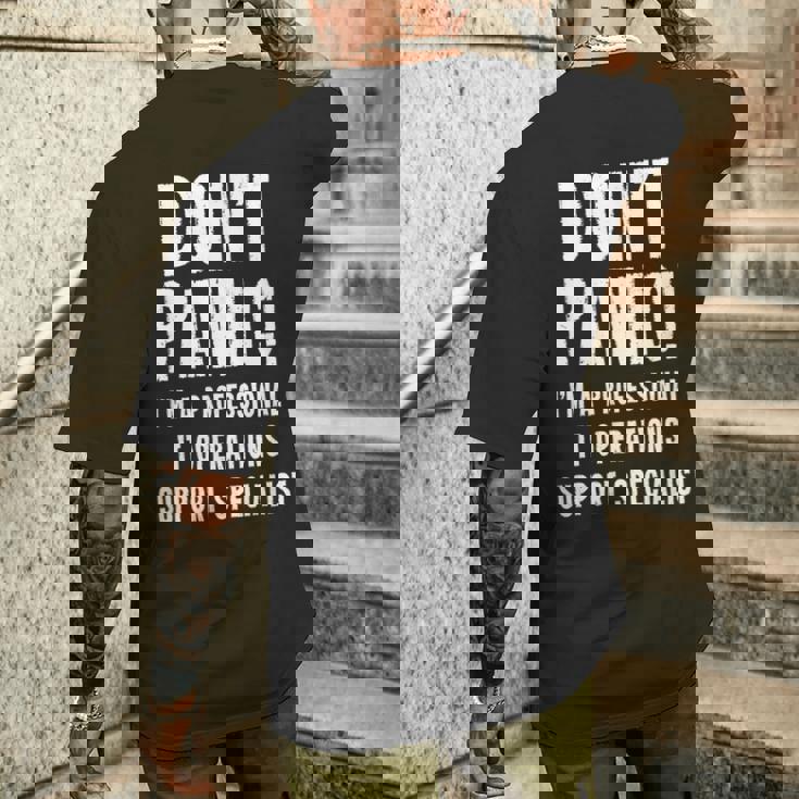 It運用サポートスペシャリスト メンズTシャツ バックプリント 彼への贈り物