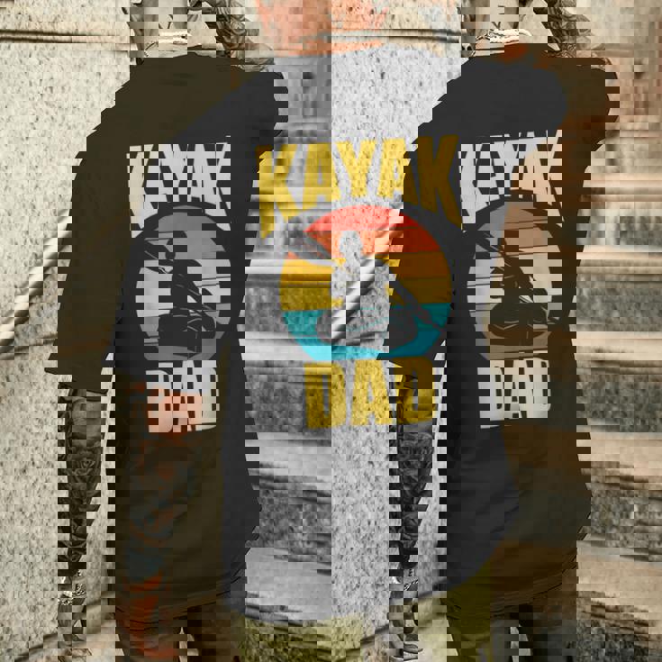 Kayak Papà Kayakista Kayak Hobby Kayak Padre Papà Papà Papà T-shirt da uomo con stampa posteriore Regalos para él