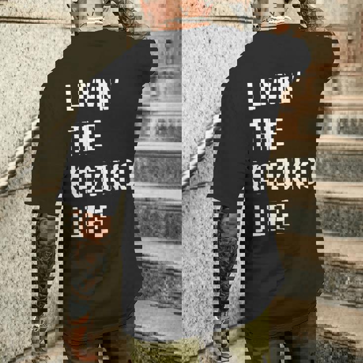 Kazuko の人生を生きている Kazuko 長袖tシャツ メンズTシャツ バックプリント 彼への贈り物