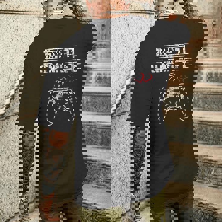 Level 1 完全 1St Wedding Anniversary First Year Him Her メンズTシャツ バックプリント 彼への贈り物