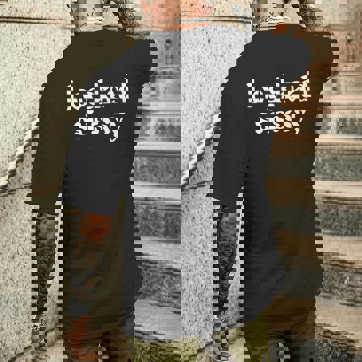 Lockissy 貞操ケージプレイギフト メンズTシャツ バックプリント 彼への贈り物