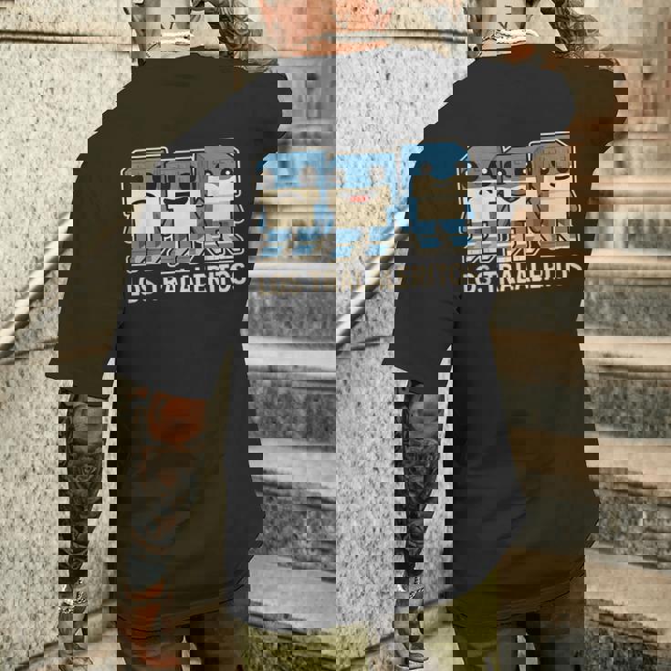 Los Traleritos Gen Alpha イタリアブレインロットゲームミーム メンズTシャツ バックプリント 彼への贈り物