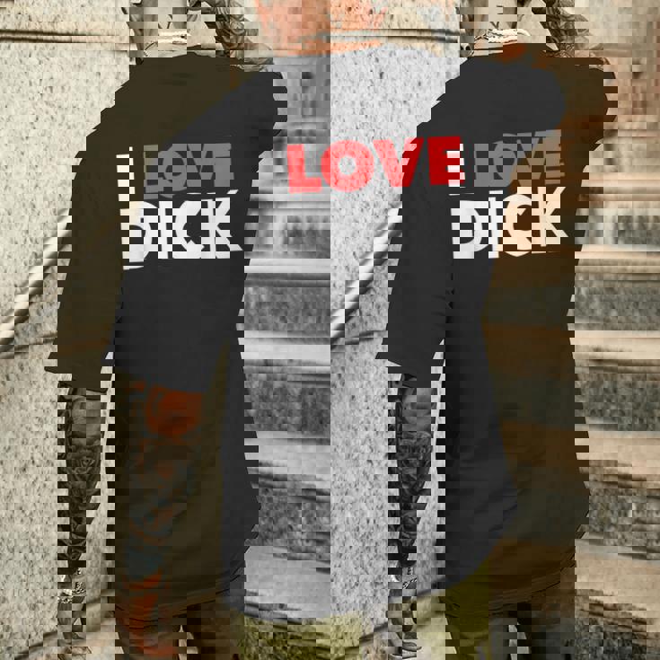 I Love Dick Gay Pride ギフト メンズTシャツ バックプリント 彼への贈り物