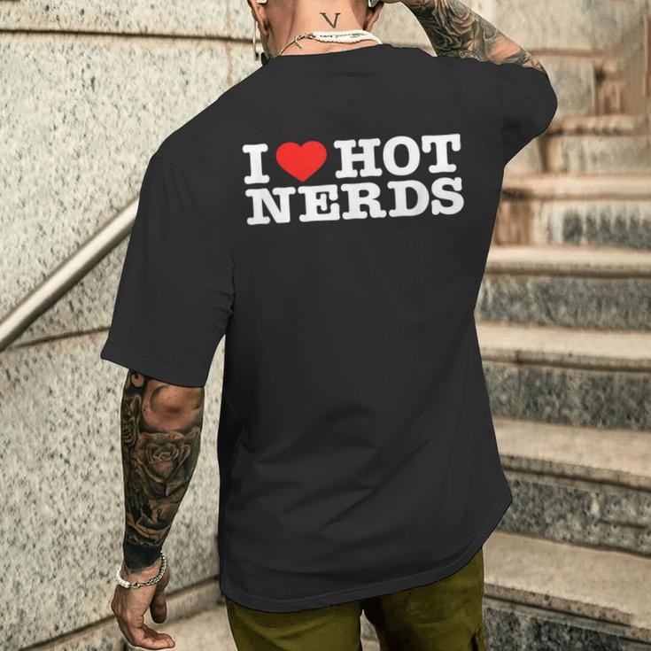 I Love Hot Nerds T-shirt imprimé au dos Cadeaux pour lui