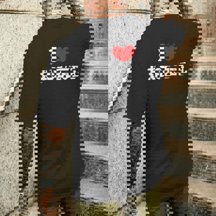 I Love Kozue 私は愛する Kozue メンズTシャツ バックプリント 彼への贈り物