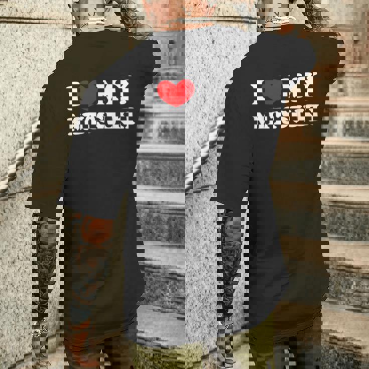 I Love My Mitsuki 私は私のミツキが大好きで、私は私のミツキが大好きです メンズTシャツ バックプリント 彼への贈り物