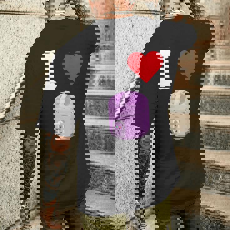 I Love 炊飯器 キッチン家電 パーフェクトメイド 食事 長袖tシャツ メンズTシャツ バックプリント 彼への贈り物