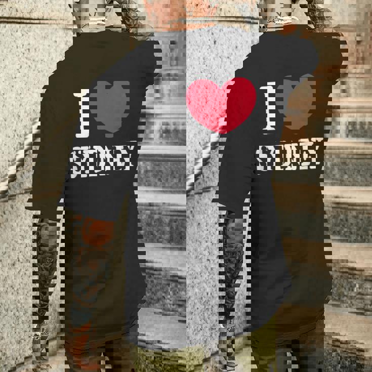 I Loveydney シドニーが大好き メンズTシャツ バックプリント 彼への贈り物