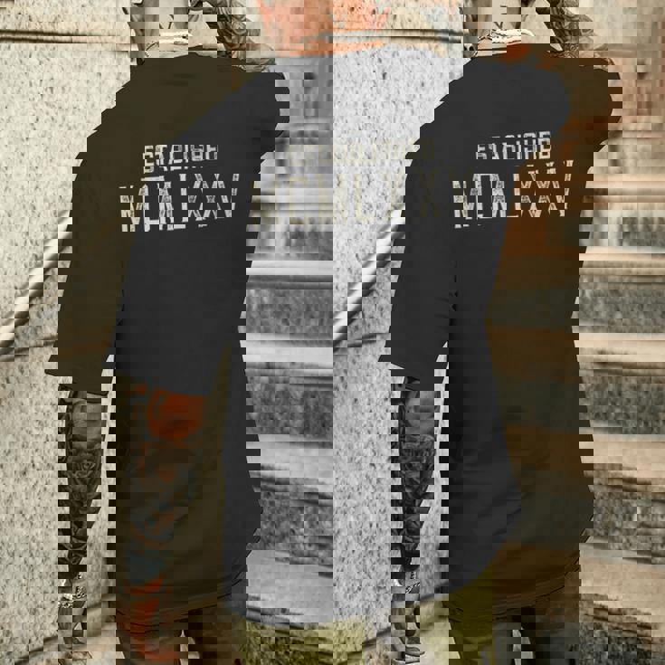 Mcmlxxv 1975年設立 ローマ数字。 メンズTシャツ バックプリント 彼への贈り物