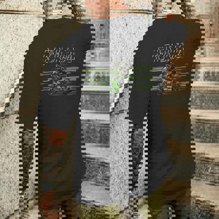 Ninja H2 忍者 ライダー バイカー スポーツバイク スーパースポーツ フルカウル レーサーレプリカ ツアラー メンズTシャツ バックプリント 彼への贈り物