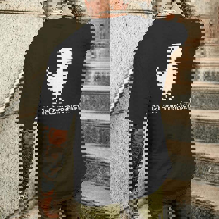 No Internet Dinosaur- No ConnectionChrome Brower メンズTシャツ バックプリント 彼への贈り物