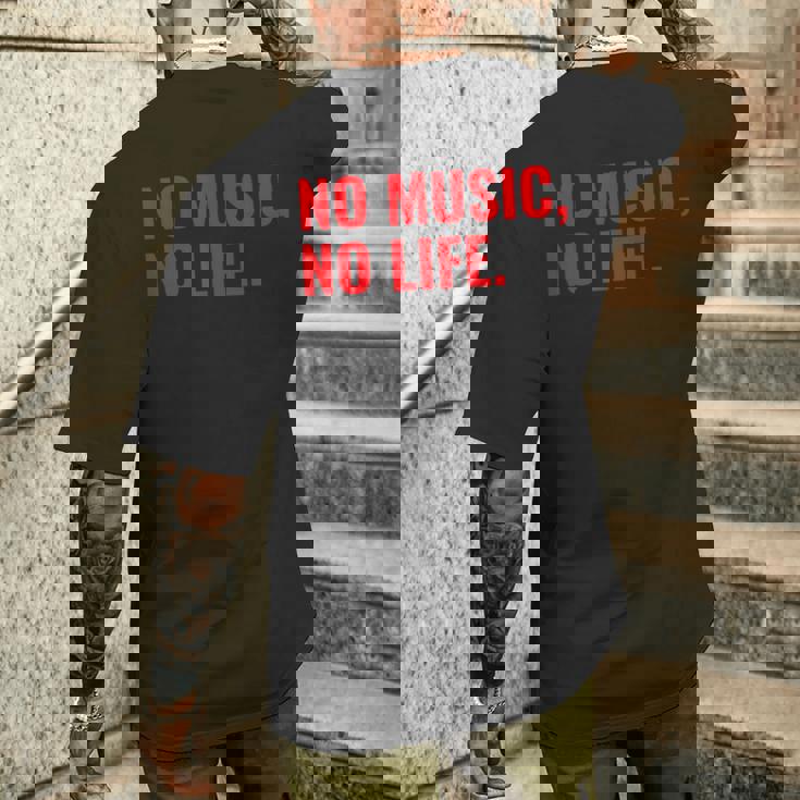 No Music No Life For All Music Lovers メンズレディース メンズTシャツ バックプリント 彼への贈り物
