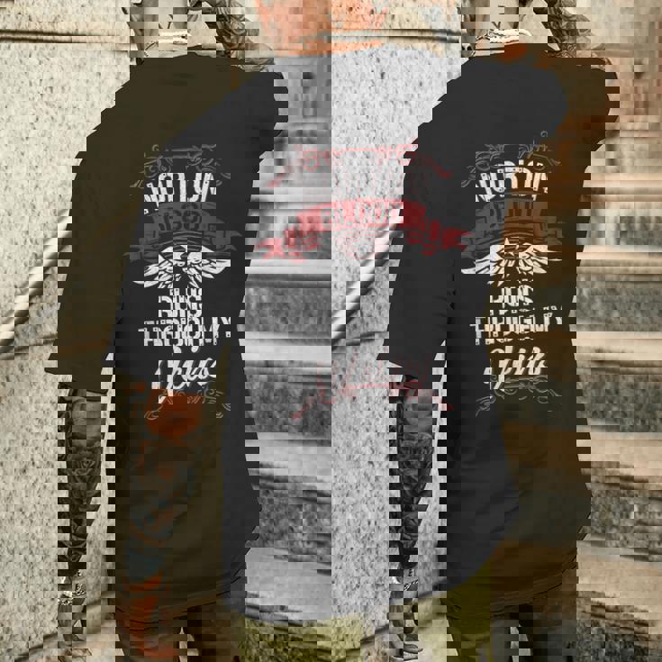 Norton Blood Runs Through Myeins 苗字 Family メンズTシャツ バックプリント 彼への贈り物