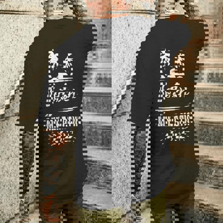 Norton ファミリーバケーション トロピカルグループトリップ ビーチ メンズTシャツ バックプリント 彼への贈り物