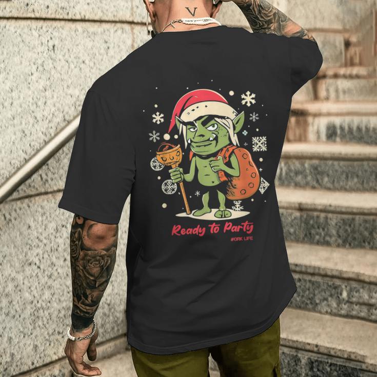Orc De Noël Prêt À Faire La Fête Ork Life T-shirt imprimé au dos Cadeaux pour lui