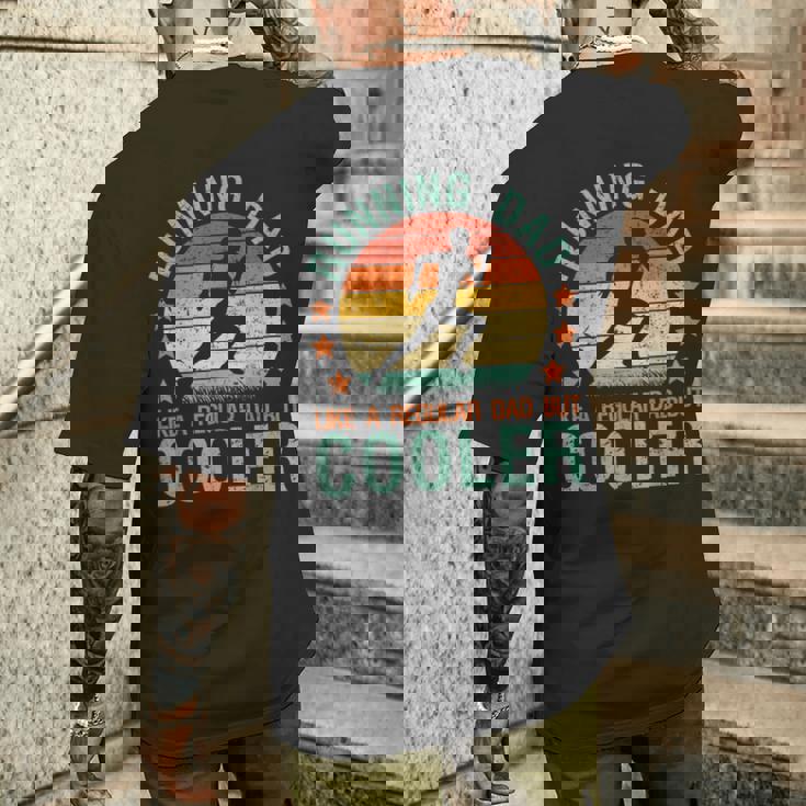 Papà Che Corre Divertente Maratoneta Jogger Regalo Per La T-shirt da uomo con stampa posteriore Regalos para él