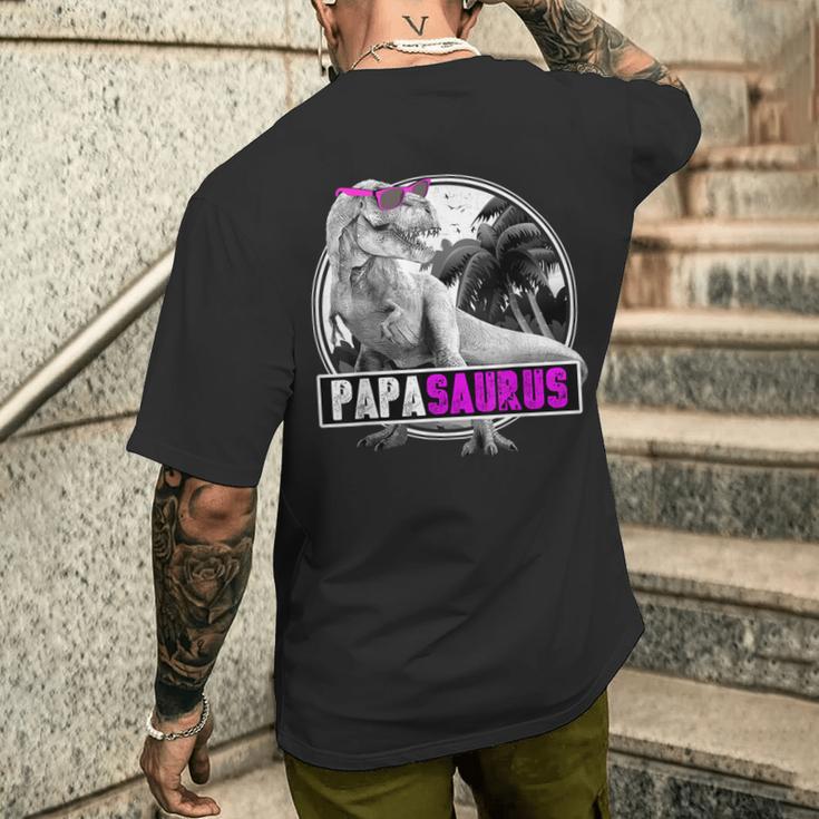 Papasaurus Dinosauro Papa T-shirt da uomo con stampa posteriore Regalos para él