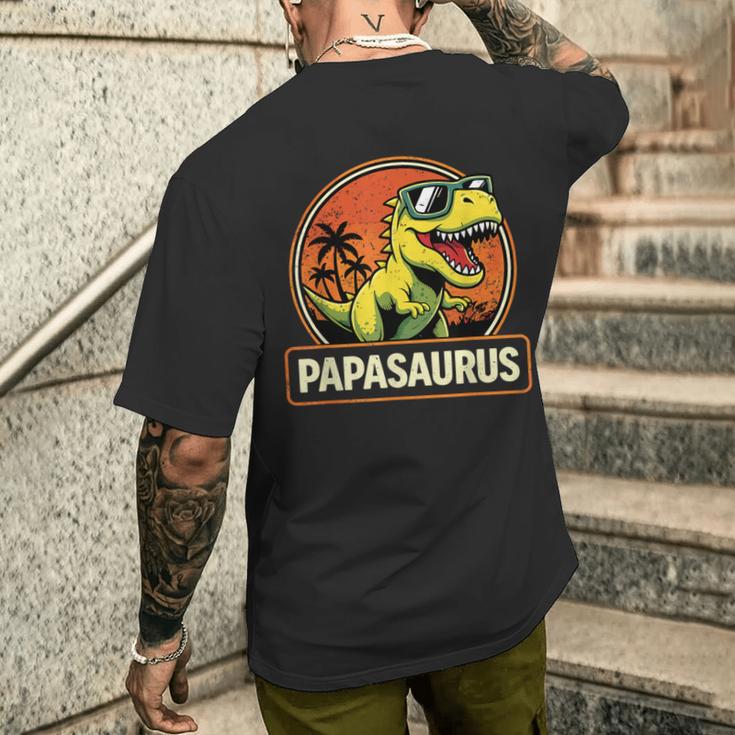 Papasaurus Divertente Papà Dinosauro T-shirt da uomo con stampa posteriore Regalos para él