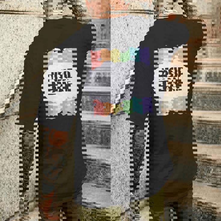 Proud Brah ゲイプライドフラッグ ジェンダー平等 パステルブラ 長袖tシャツ メンズTシャツ バックプリント 彼への贈り物