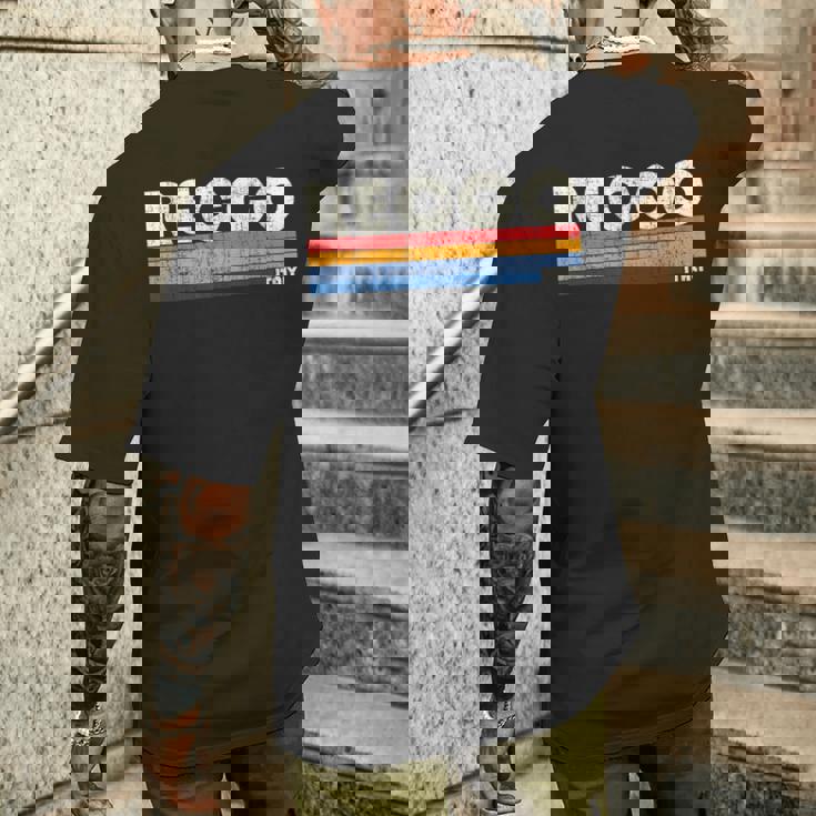 Recco、イタリア レトロ 70年代80年代スタイル メンズTシャツ バックプリント 彼への贈り物