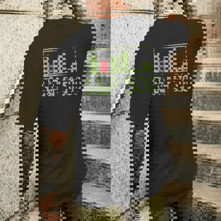 S&P 500 アメリカ株インデックス証券取引知識財務 メンズTシャツ バックプリント 彼への贈り物