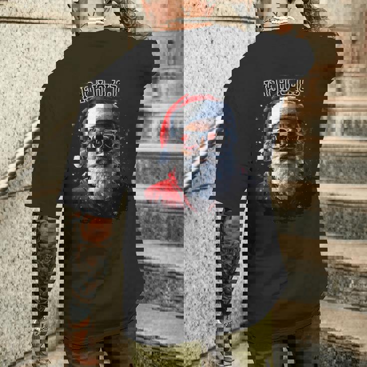 Sarkastischer Cooler Weihnachtsmann Mitonnenbrille Undchnee Weihnachten T-Shirt mit Rückendruck Geschenke für Ihn