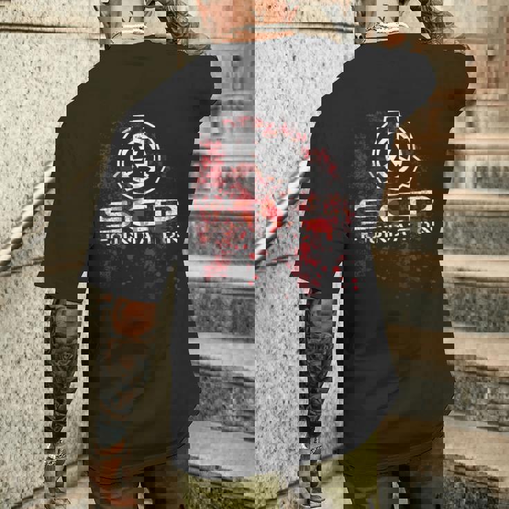 Scp、財団、血で 長袖tシャツ メンズTシャツ バックプリント 彼への贈り物