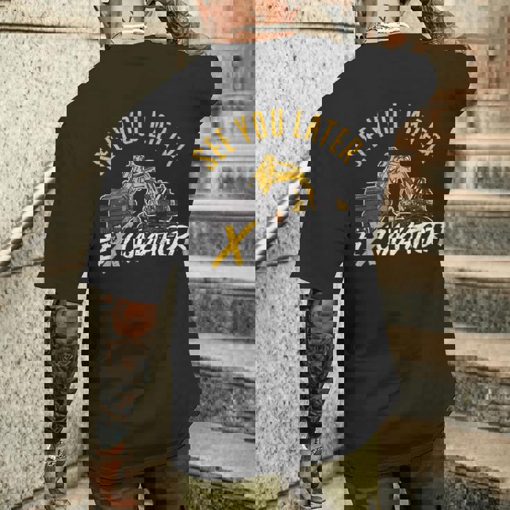 See You Later ショベルカードライバー メンズTシャツ バックプリント 彼への贈り物