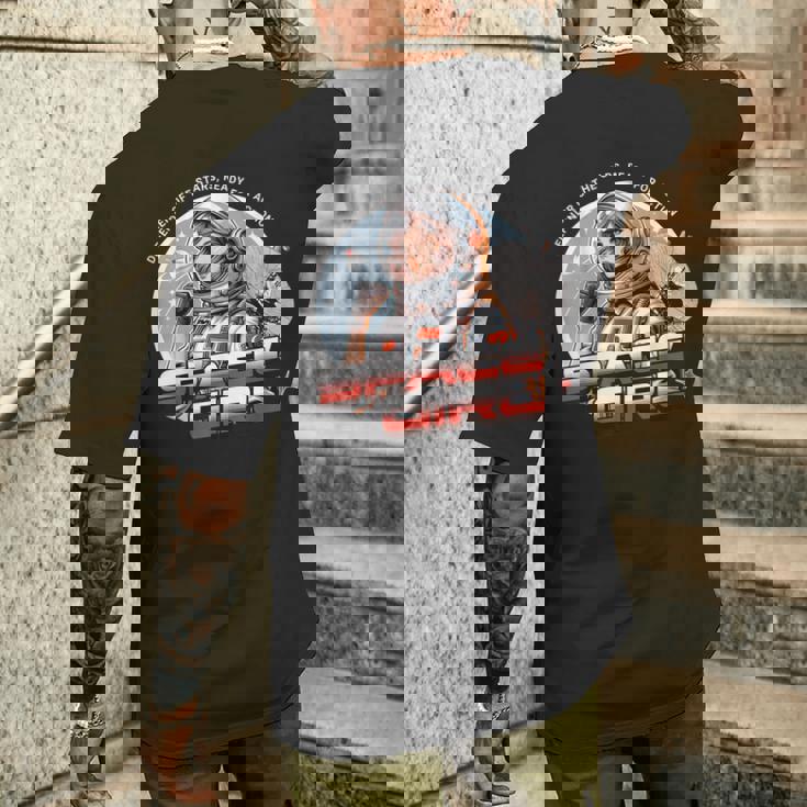 Sf宇宙少女ディフェンダー・オブ・ザ・スターズ・レディ・フォー・アクション。 メンズTシャツ バックプリント 彼への贈り物