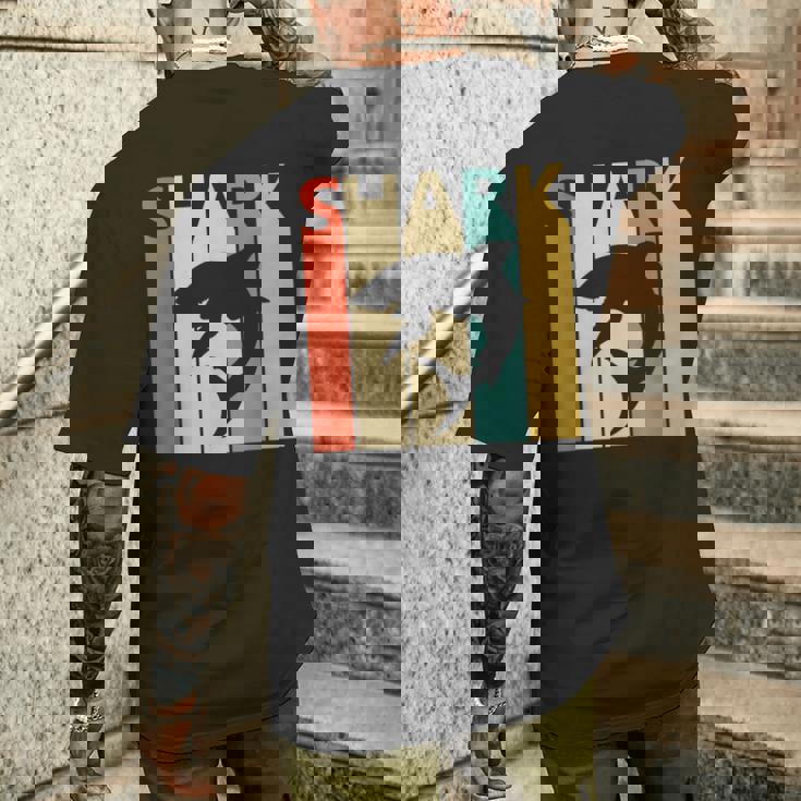 Shark サメ 動物 メンズTシャツ バックプリント 彼への贈り物