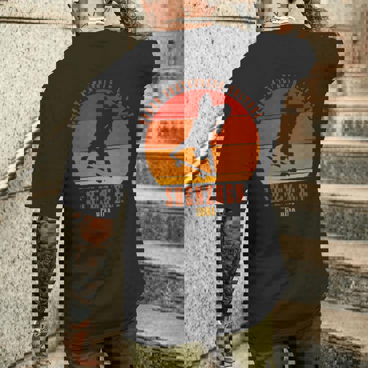 Shenzhen China スケートボーダーアーバン スケートボード メンズTシャツ バックプリント 彼への贈り物