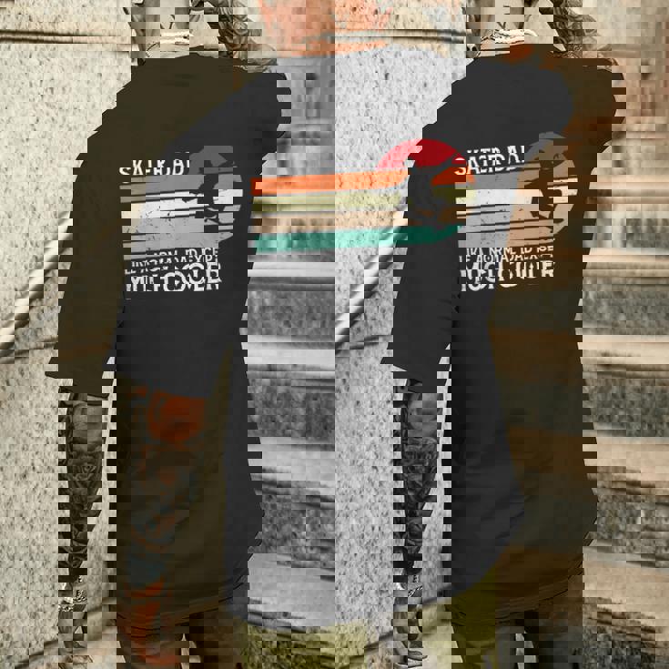 Skater Dadkateboardingintage Retro Pattinatori Papà Regalo T-shirt da uomo con stampa posteriore Regalos para él