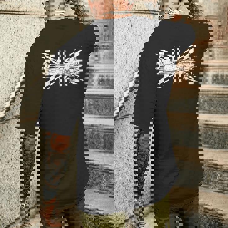 Spitfire Uk Raf Ww2 航空機 飛行機 スーパーマリン メンズTシャツ バックプリント 彼への贈り物