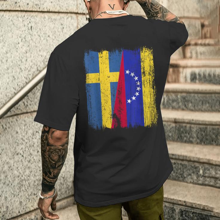 Sueciaenezuela Media Banderauecaenezolana Jersey Camiseta Hombre Estampado Espalda Regalos para él