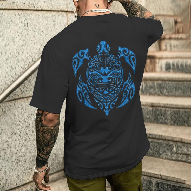 Tortue Maori Bleue Tatouage Tribal Pour Les Plongeurs T-shirt imprimé au dos Cadeaux pour lui