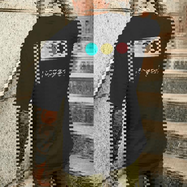 Traffic Light It's Green 信号機 メンズ レディース おしゃれ ユニーク おもしろ メンズTシャツ バックプリント 彼への贈り物
