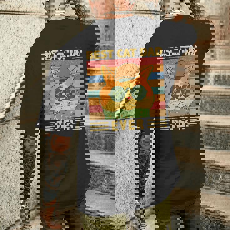 Unico Personalizzato Migliore Gatto Papà Maiintage Gatto Papà T-shirt da uomo con stampa posteriore Regalos para él