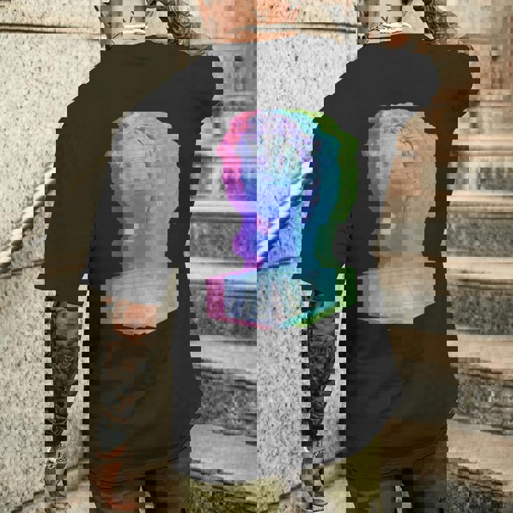 Vaporwave シュールグリッチアートシャツ メンズTシャツ バックプリント 彼への贈り物