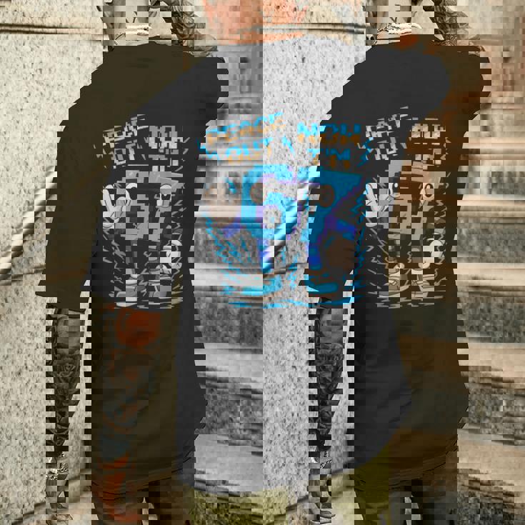 I Was 6 Now I'm 7Ixeven Brainrot 7歳の誕生日 メンズTシャツ バックプリント 彼への贈り物