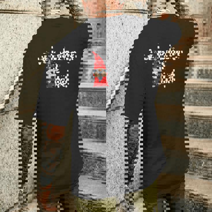 Weihnachten Ist Blöd Wichtel Für Weihnachtsmuffel T-Shirt mit Rückendruck Geschenke für Ihn