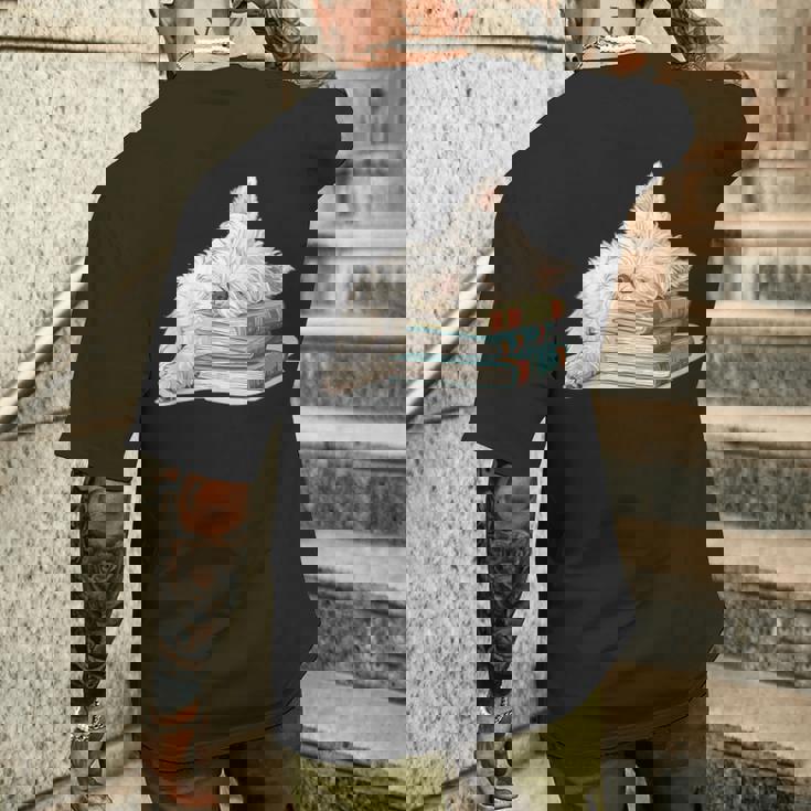 West Highland Terrier Books 犬種 ウェスティ メンズTシャツ バックプリント 彼への贈り物