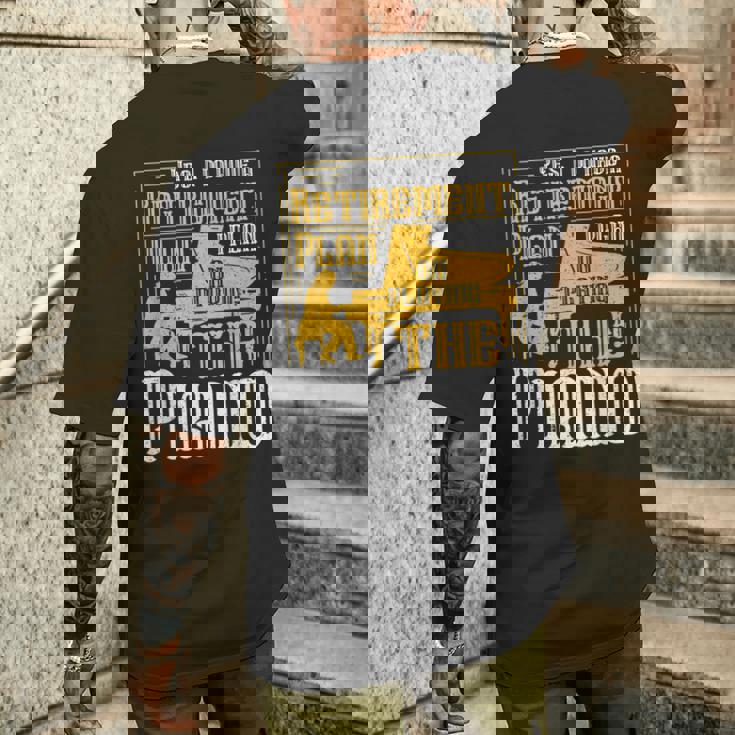 Yes I Do Have A Retirement Plan I Plan The Piano メンズTシャツ バックプリント 彼への贈り物