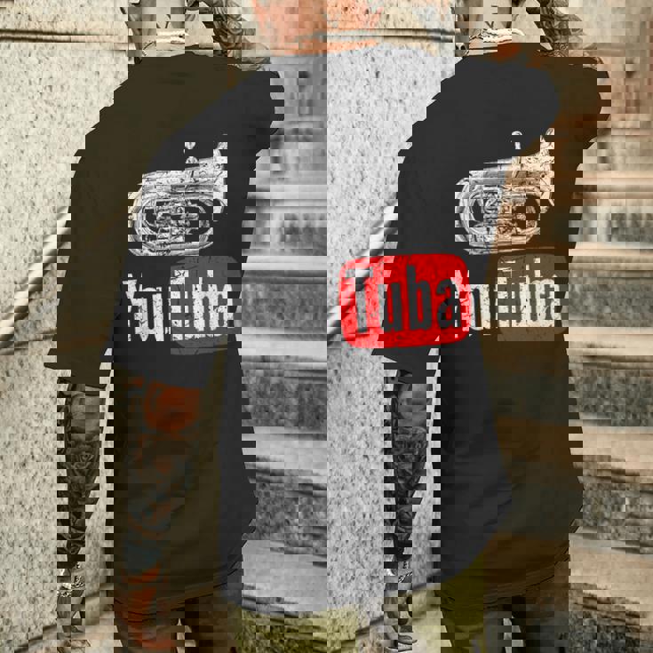 You Tuba 面白いマーチングバンド ヴィンテージ チューバ ユーフォニアム メンズTシャツ バックプリント 彼への贈り物