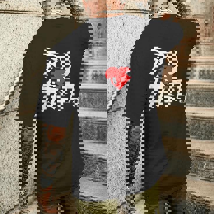 「アリガトウ。」さりげなく感謝を伝えるカタカナおもしろ メンズTシャツ バックプリント 彼への贈り物