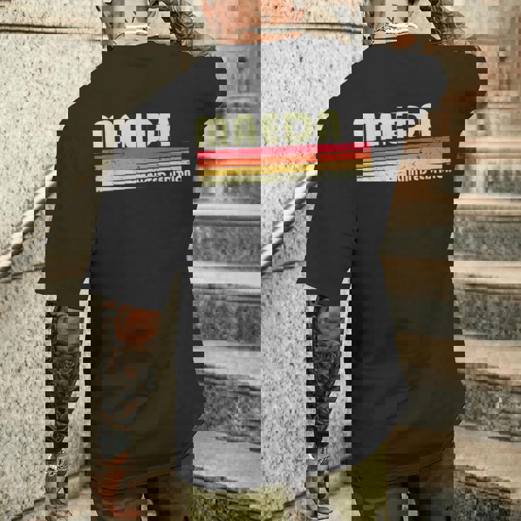 【前田 まえだ】名前 名字 家族お揃い ギャグ ネタ ウケ狙い 贈り物 ギフト 面白い おもしろ メンズTシャツ バックプリント 彼への贈り物