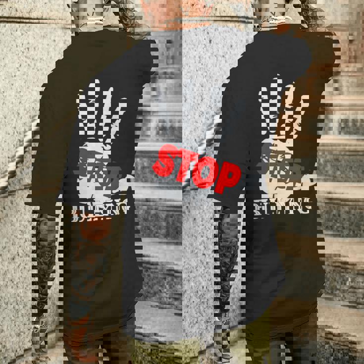 いじめやめる いじめ防止 ピンクデー ユニティデイ メンズTシャツ バックプリント 彼への贈り物